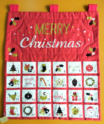 Advent Calendar - Merry Christmas Red